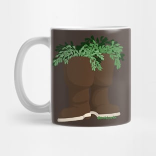 Maidenhair Fern Rain Boots Mug